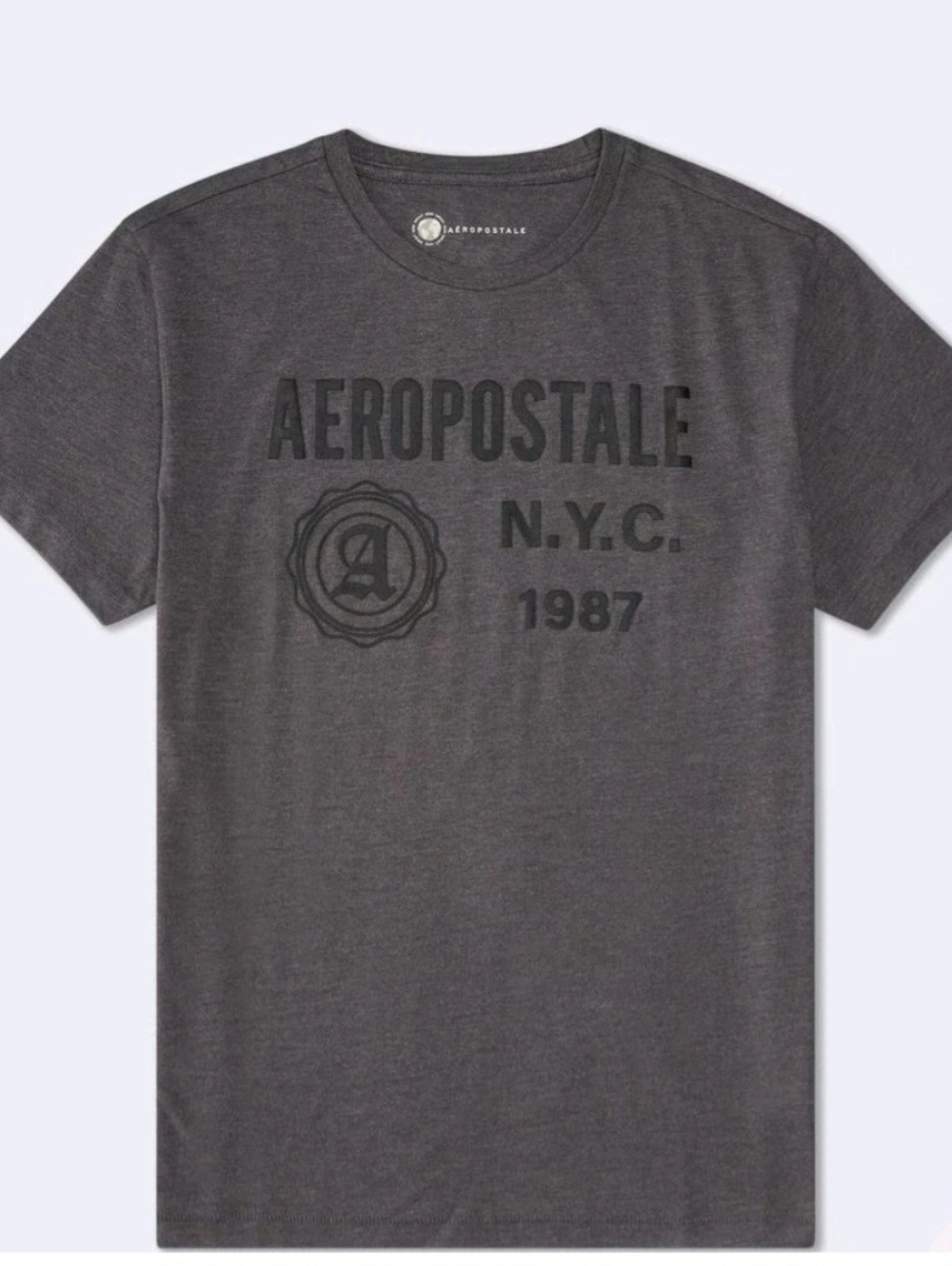 Aeropostale Men's T-Shirt  Charcoal Gray Logo Graphic Tee.   6289 017